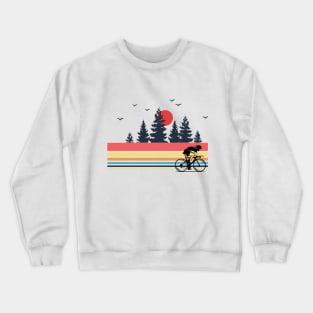Vintage Retro Bicycle Cycling Mountain Bike Outdoor Cyclist Crewneck Sweatshirt
